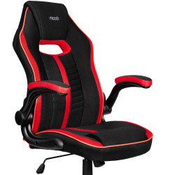 Cadeira Gamer Moob Force Giratória Braços Ajustáveis e Função Relax Vermelho