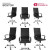 Conjunto 6 Cadeiras de Escritório Presidente Moob Boston Giratórias Com Função Relax Preta
